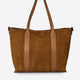 SOLENE suede tote bag - Cognac