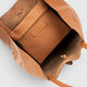 CLOTILDE leather tote bag - Cognac