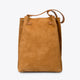 PHOEBE suede shoulder bag - Cognac