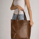 BRENDA leather shoulder bag - Brown
