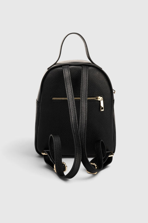 PAOLA leather backpack - Black