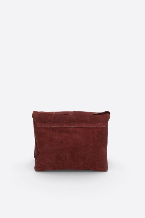 HAILEY suede crossbody bag - Bordo