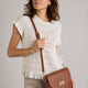 MAISIE leather crossbody bag - Brown
