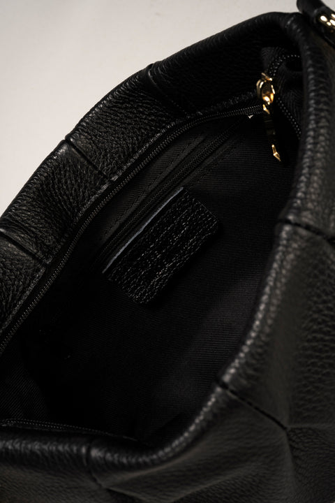 CLIO leather crossbody bag - Black