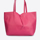 CLOTILDE leather tote bag - Fuxia