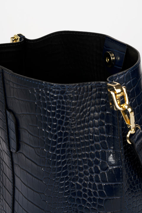 CAPRICE leather shoulder bag - Blue