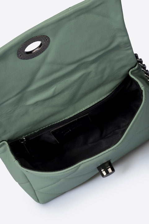 SIELLA leather shoulder bag - Menta
