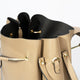 DIONE leather top handle bag - Taupe