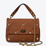 KYLIE Leather Top Handle Bag - Cuoio