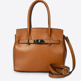 JUNE Leder-Henkeltasche - Cognac