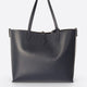 NIOBE leather tote bag - Dark Blue