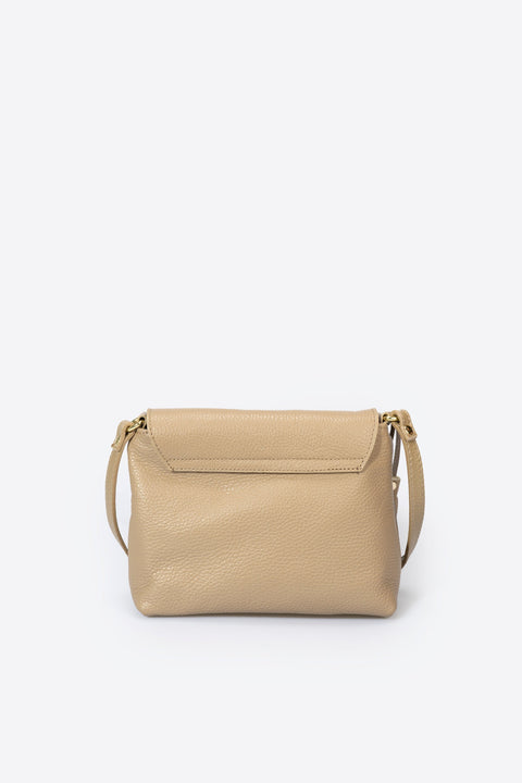 ASTER leather crossbody bag - Taupe