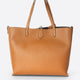 NIOBE leather tote bag - Cognac