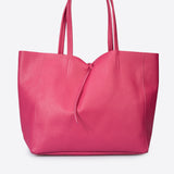 CLOTILDE Leder-Tote-Bag - Fuchsia