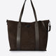 SOLENE suede tote bag - Dark Brown