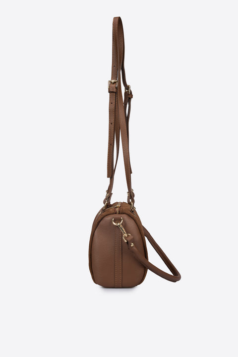 NOOR leather bowling bag - Brown