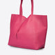 CLOTILDE leather tote bag - Fuxia