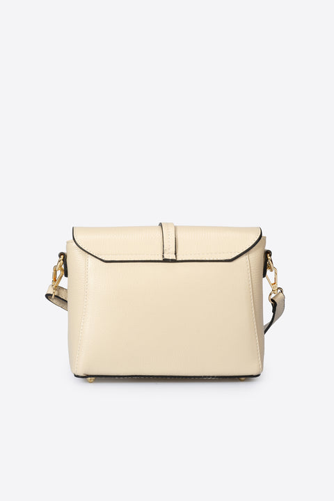 FREYA leather crossbody bag - Beige