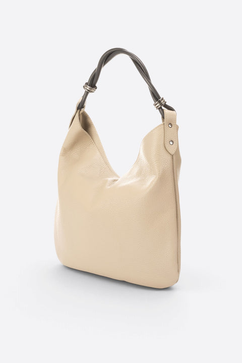 NORA leather shoulder bag - Taupe