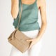 ASTER leather crossbody bag - Taupe