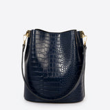 CAPRICE Leather Shoulder Bag - Blue