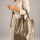 ARINA leather tote bag - Gun Metal