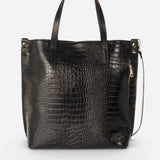 BRENDA Leather Shoulder Bag - Black