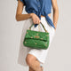 KYLIE leather top handle bag - Green