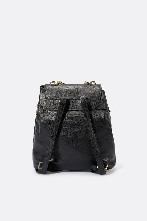 CORA leather backpack - Black