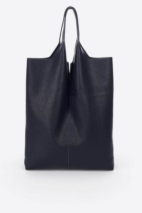 ARINA leather tote bag - Dark Blue