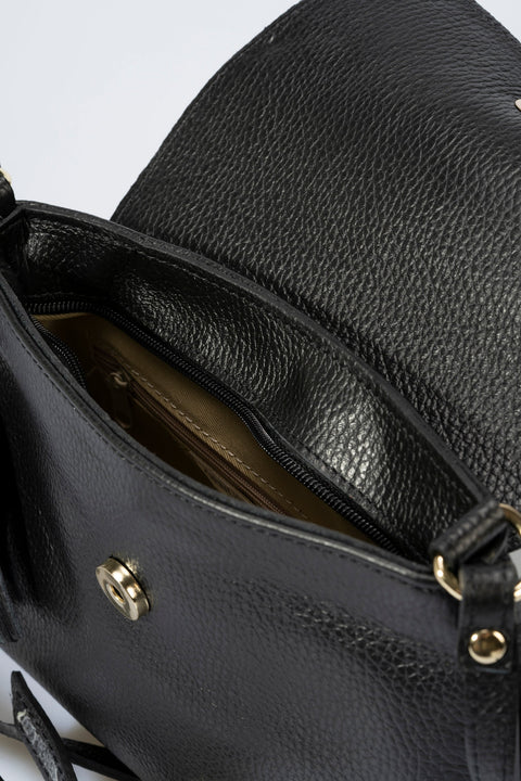 ASTER leather crossbody bag - Nero