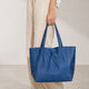 CLOTILDE leather tote bag - Blue