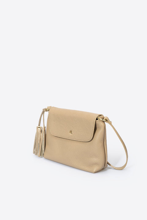 ASTER leather crossbody bag - Taupe