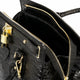 INGRID leather top handle bag - Black