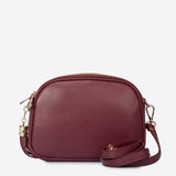 EBE Sac bandoulière en cuir - Lie-de-vin