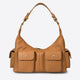 LOUISE leather top handle bag - Cognac