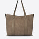 SOLENE suede tote bag - Fango