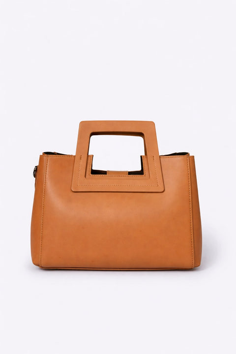 ANTHEA leather top handle bag - Cuoio