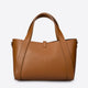 GAIA leather top handle bag - Cognac