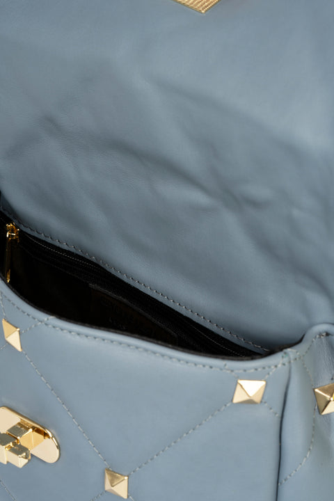 KYLIE leather top handle bag - Celeste