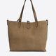 ODETTE suede tote bag - Taupe