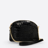 ZENA Leather Crossbody Bag - Black