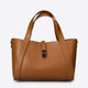 GAIA leather top handle bag - Cognac