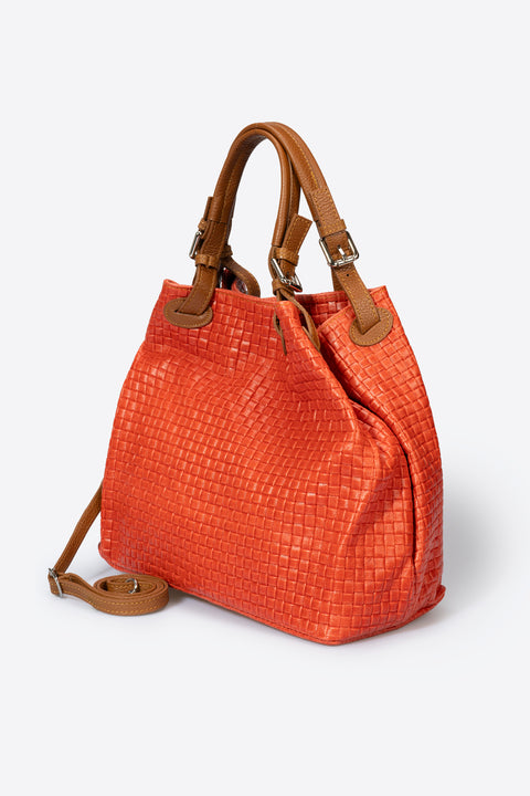 ARIA suede tote bag - Red