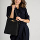 PHOEBE suede shoulder bag - Black