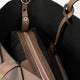 NIOBE leather tote bag - Taupe