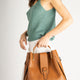 DIONE leather top handle bag - Cuoio