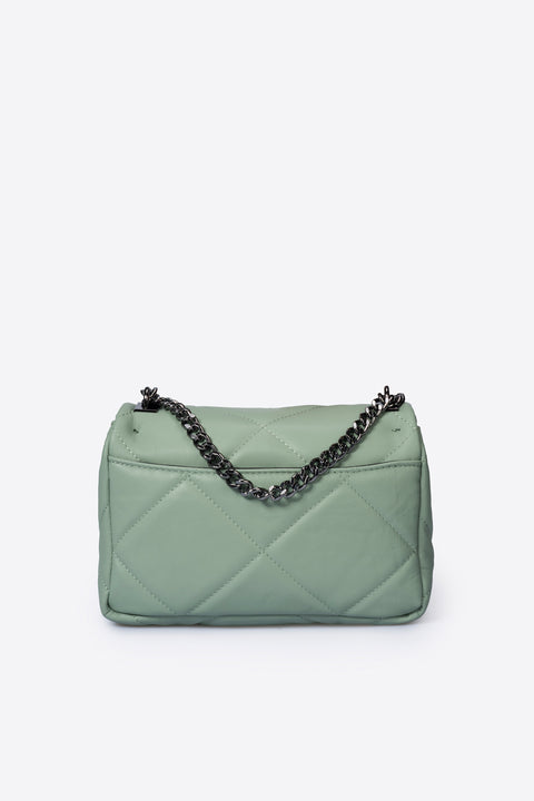 SIELLA leather shoulder bag - Menta