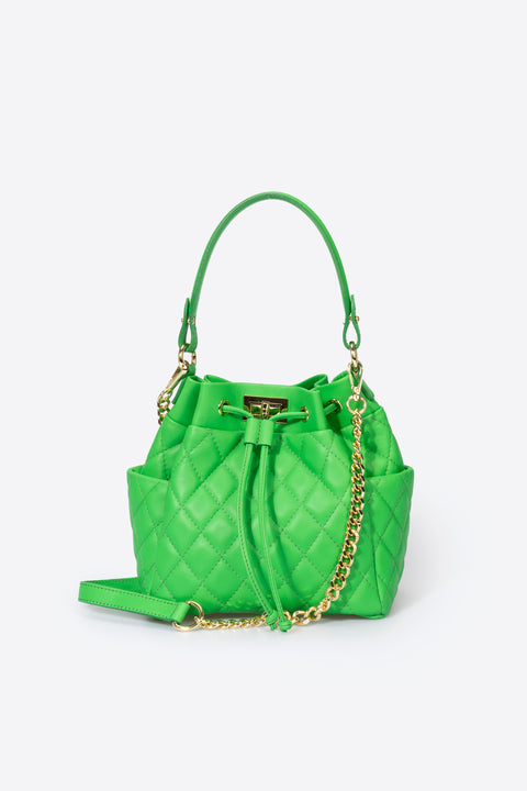 TILLY SMALL leather top handle bag - Green