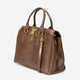 INGRID leather top handle bag - Brown